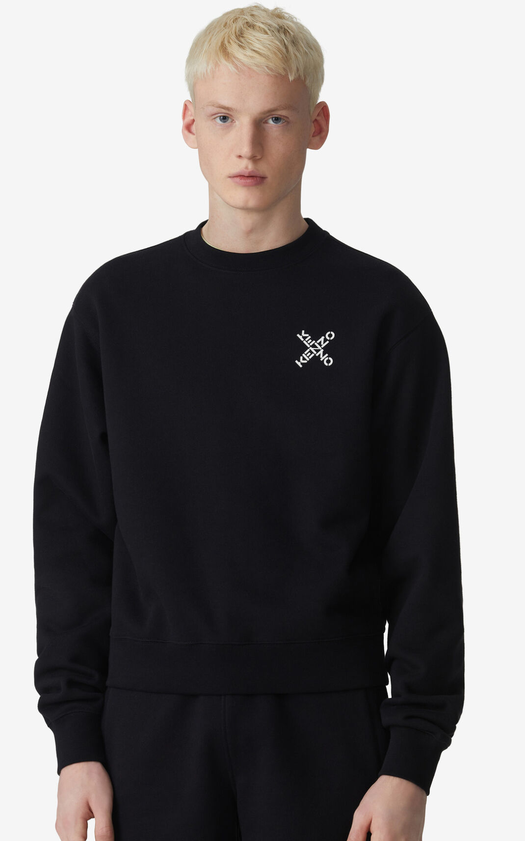 Kenzo Sport Little X Sweatshirt Erkek Siyah | 1437-WEIKV